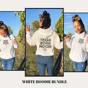 Gildan White Hoodie Bundle | Mockup Bundle | Gildan Hoodie Bundle | Gildan Hoodie Back | Hoodie Mockup Bundle | G18500 Mockup Bundle