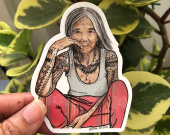 Whang-Od sticker Last mambabatok tattoo artist of the Philippines