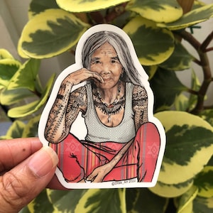 Whang-Od sticker Last mambabatok tattoo artist of the Philippines