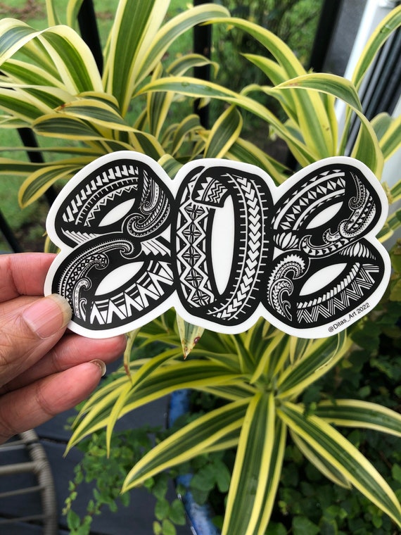 Hawaii 808 Vinyl Sticker Polynesian Tattoo Design - Etsy