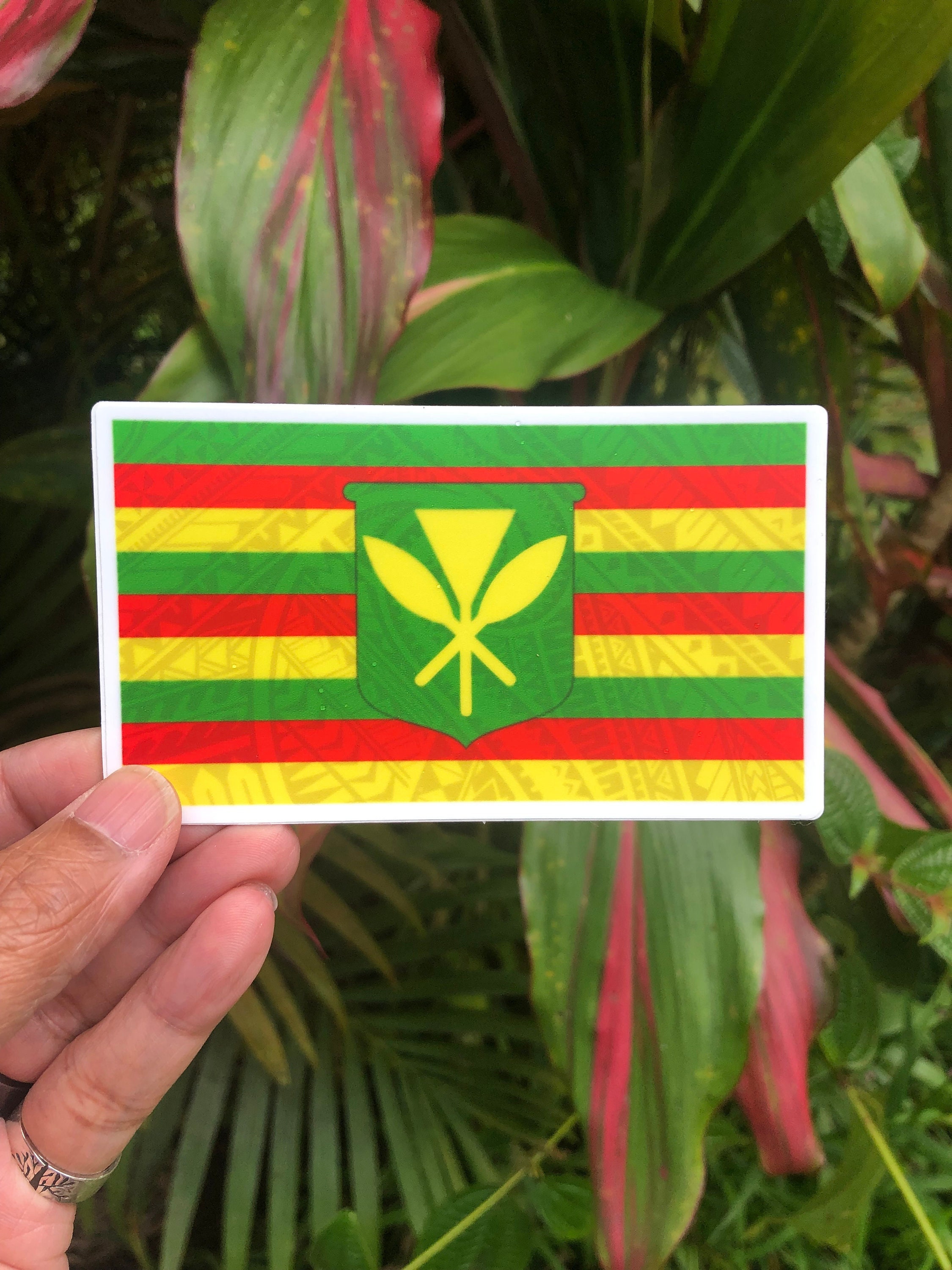 Hawaiian Kingdom flag polynesian tattoo tribal design