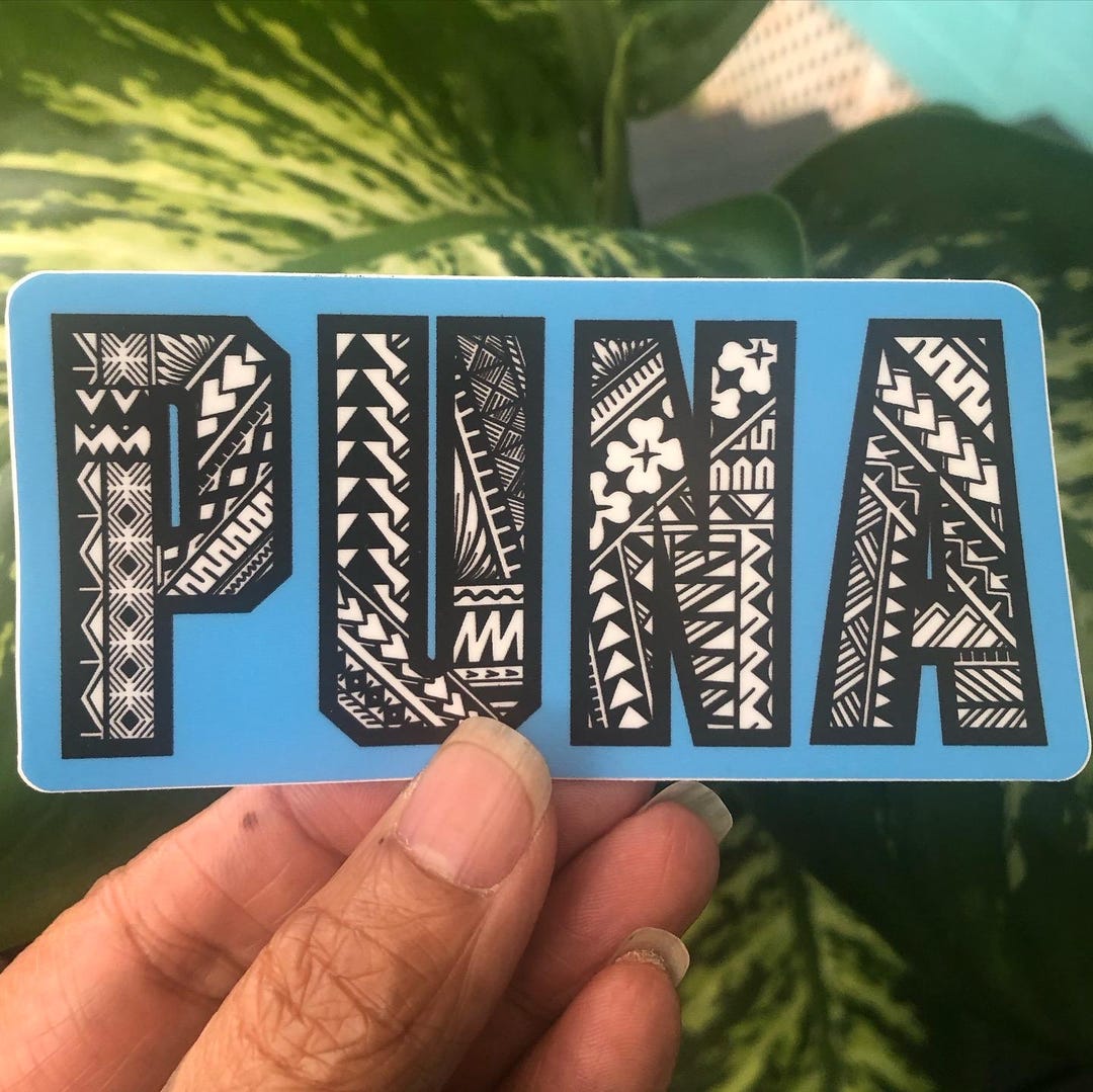 Puna on Big Island Hawaii Polynesian Print Design Vinyl Decal Sticker ...