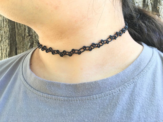 Black 90s Tattoo Choker -  Finland