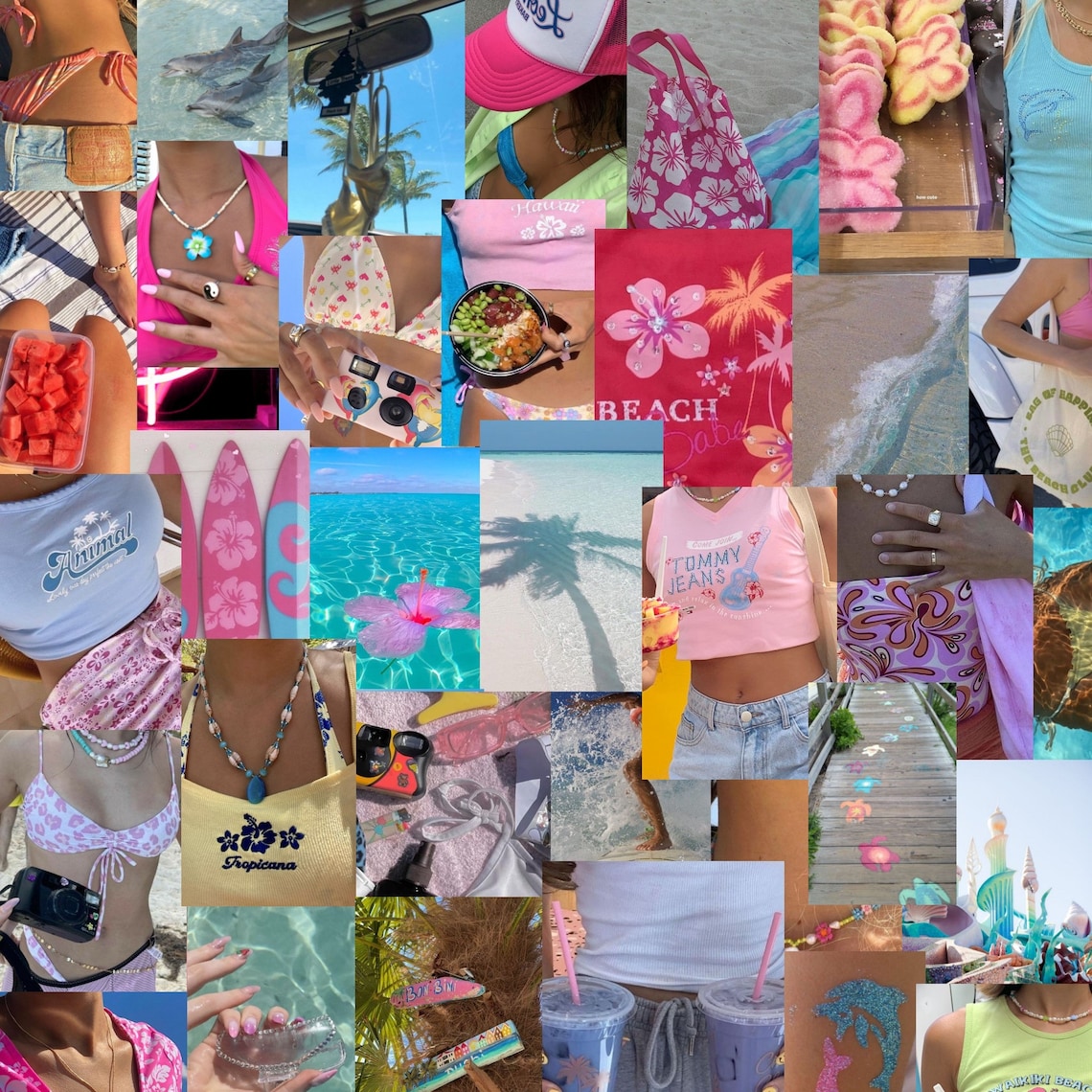 Coconut Girl Wall Collage Kit Coconut Girl Wall Decor Trendy Etsy UK