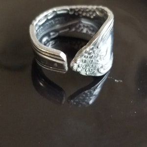 Spoon Ring, Size 8, Vintage Style, Handmade Ring, Silver Plated, Style 26