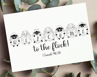 Tarjeta de bautismo imprimible de los testigos de Jehová: Bienvenidos al rebaño