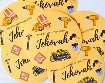 JW Stickers, Magnets, LDC Gift - Decal for Jehovah's Witnesses, Construction Volunteers, Hall Build, DRC, Laptop, Water Bottle