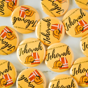 JW Pins, LDC Gift - Buttons for Jehovah’s Witnesses, Construction Volunteers, Hall Build, DRC
