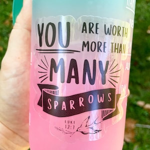 JW Gifts, Clear Sticker for Jehovah&#39;s Witnesses - You Are Worth More Than Many Sparrows Decal