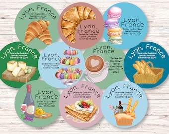 JW Lyon, France Cadeaux, stickers, magnets pour la Convention 2024 - Cuisine française - Déclarez la bonne nouvelle