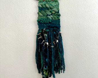 Weaving; Hand Woven Wall Hanging; Natural Fiber Wall Art; Birthday Gift for Her; Boho Wall Decor; Ocean Wall Art; New Home Gift