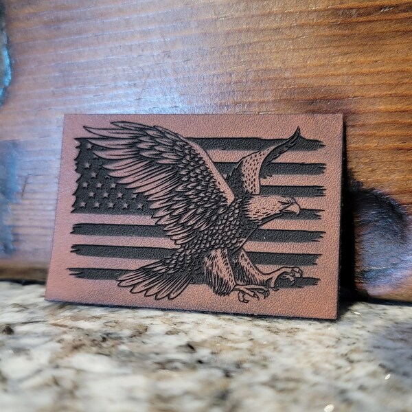 Laser Engraved Leather Patches Etsy