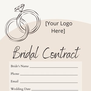 Editable Bridal Makeup Contract Template