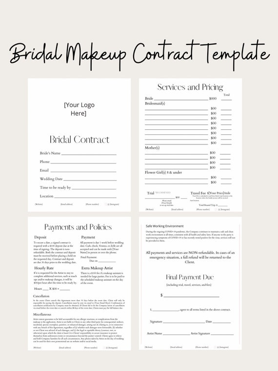 Makeup Artist Contract Template Free