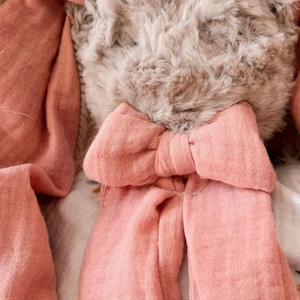 Rabbit comforter / blanket comforter Taupe fur - Flora.