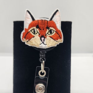 Badge Reel- Orange Cat