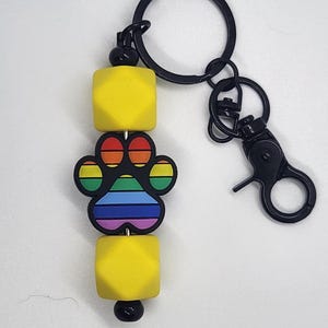 Custom Paw Print Keychain