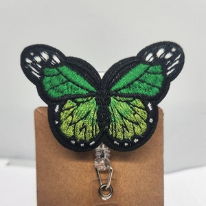 Badge Reel - Green Butterfly