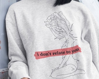 Billie Inspired Shirt, I Don't Relate To You Felpa, Album Inspired, Felpa più felice che mai, Billie Felpa, Maglione alla moda