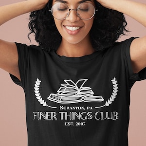 Camiseta finer things club, Michael Scott, Jim Halpert, Dunder Mifflin Paper Co, The Office Shirt, Dwight Schrute, camiseta The Office