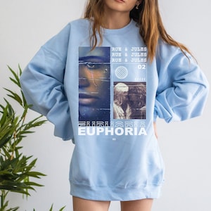 Euphoria Sweatshirt Euphoria Fan Gift Euphoria Vintage Crewneck Team Rue Pullover Gift For Euphoria Fan Vaporwave Sweater Gift For Zen Lover