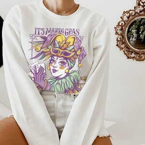 Het is Mardi Gras Sweatshirt, Carnaval Outfit, Fat Tuesday Sweatshirt, Flower de luce Trui, Louisiana Crewneck, Mardi Gras Day Pullover