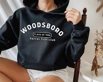 Woodsboro Horror Movie Club Hoodie, Scream Pullover, Movie Horror Hoodie, Scary Movie Hoodie, Horror Movie Class of 1996, 90s Horror fan