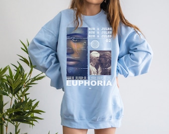 Euphoria Sweatshirt Euphoria Fan Gift Euphoria Vintage Crewneck Team Rue Pullover Gift For Euphoria Fan Vaporwave Sweater Gift For Zen Lover