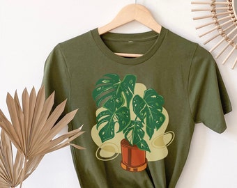 Monstera Plant Shirt, Plant Shirt, Monstera Leaf, Plant Mom Gift, Monstera Shirt, Floral Shirt, Gift for Plant Lover, Gift for Plant Mom