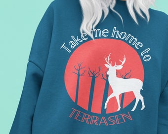 Take Me Home To Terrasen Sweatshirt, Throne of Glass Sweater, Booklover gifts, Aelin Galathynius, ACOTAR T-shirt, Terrasen Pullover