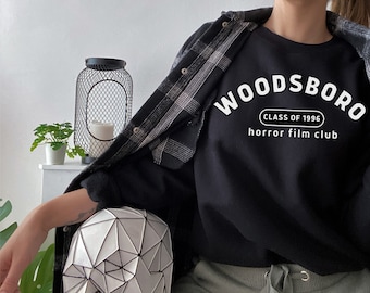 Woodsboro Sweatshirt, Scream Pullover, Movie Horror Crewneck, Scary Movie Sweater, Horror Movie Class of 1996, 90s vibes Horror Movie fan