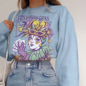 It's Mardi Gras Sweatshirt, Carnival Outfit, Fat Tuesday Sweatshirt, Flower de luce Sweater, Louisiana Crewneck, Mardi Gras Day Pullover