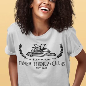 Camiseta finer things club, Michael Scott, Jim Halpert, Dunder Mifflin Paper Co, The Office Shirt, Dwight Schrute, camiseta The Office