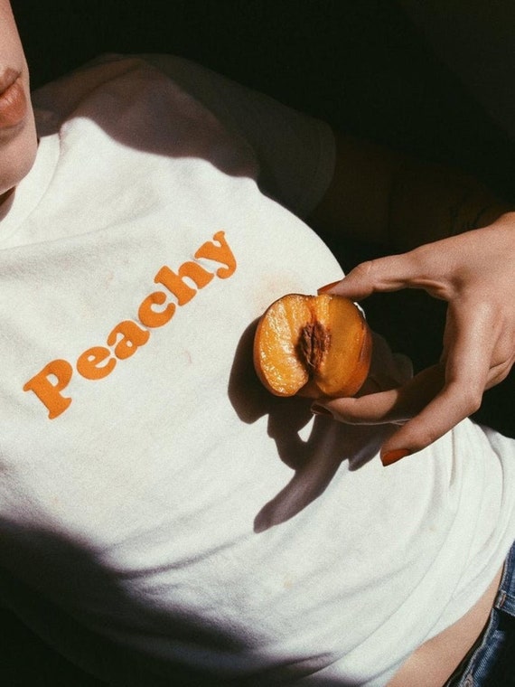 Peachy T-shirt, Cool T-shirt for him, Cool shirt for her, Matching shirts, Tumblr VSCO trendy shirt, Vintage Style tee, 90s aesthetic shirt