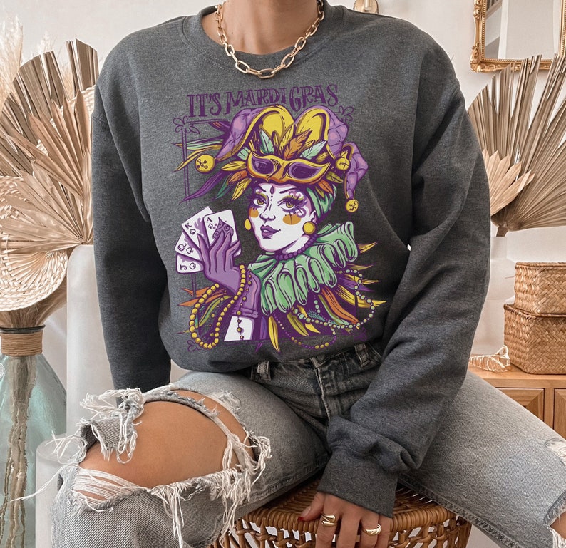 It's Mardi Gras Sweatshirt, Carnival Outfit, Fat Tuesday Sweatshirt ...