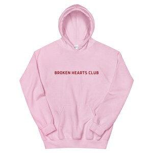 Ex Girlfriend Gift Hoodie, Broken Hearts Club Hoodie, Oversized Hoodie, Cute hoodie For Her, Introvert Shirt, Art Clothing, Tumblr Hoodie Light Pink