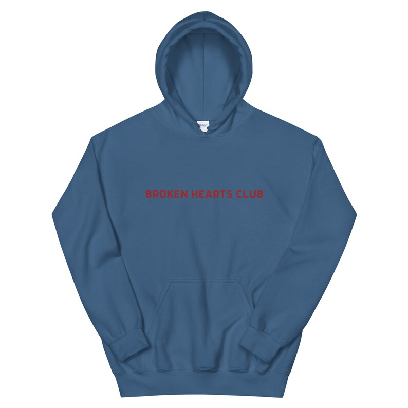 Ex Girlfriend Gift Hoodie, Broken Hearts Club Hoodie, Oversized Hoodie, Cute hoodie For Her, Introvert Shirt, Art Clothing, Tumblr Hoodie Indigo Blue