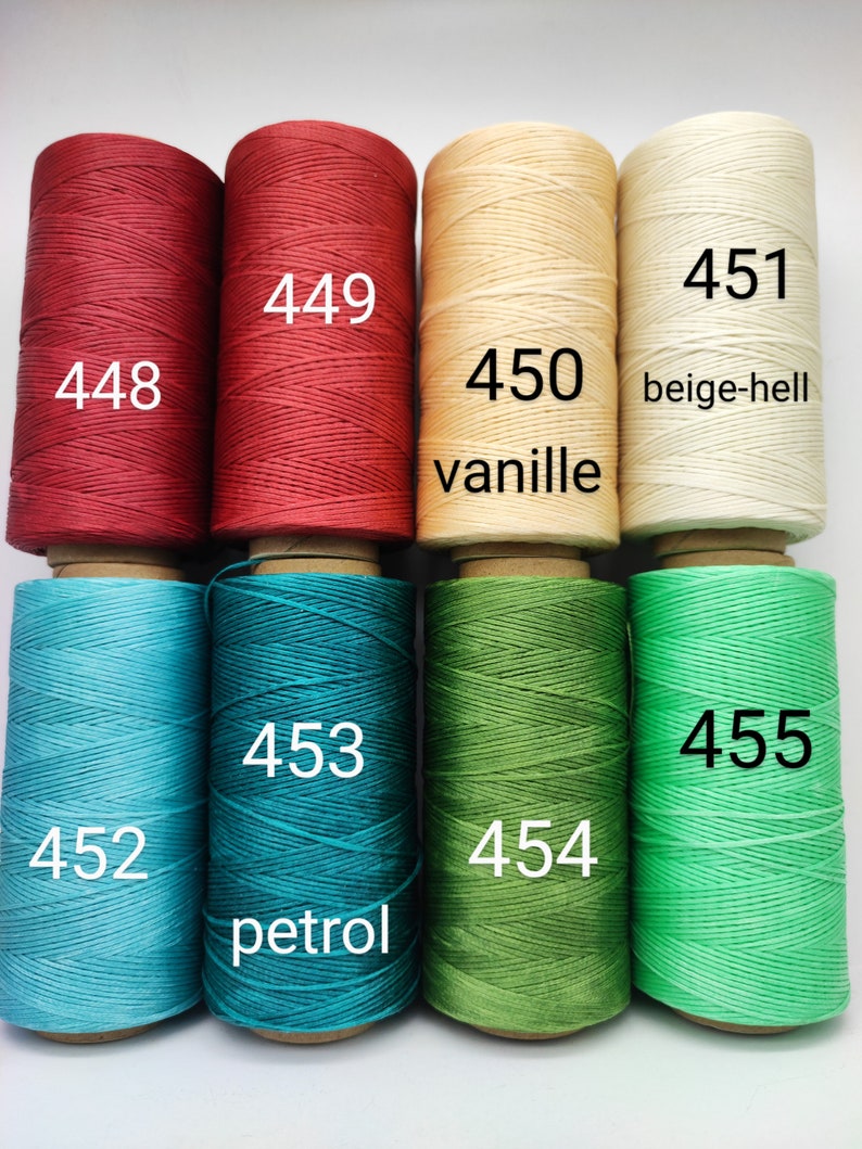 Waxed Wool Thread 10 Meters of 0.8 Mm Waxed Braided Polyester Yarn (2 Listings) Color ...