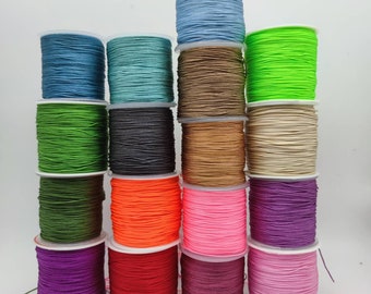 10 Meters 0.8mm Nylon Thread 122 Colors (2 Listings) Micro Macrame Nylon Thread Braided Cord Jewelry Making Craft Beading Thread