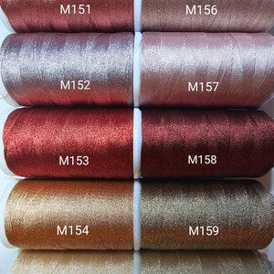 10 meters 0.5 mm metalized twisted (2 listins) color selection pearl thread embroidery thread jewelry cord micro macrame Miuyki sewing thread