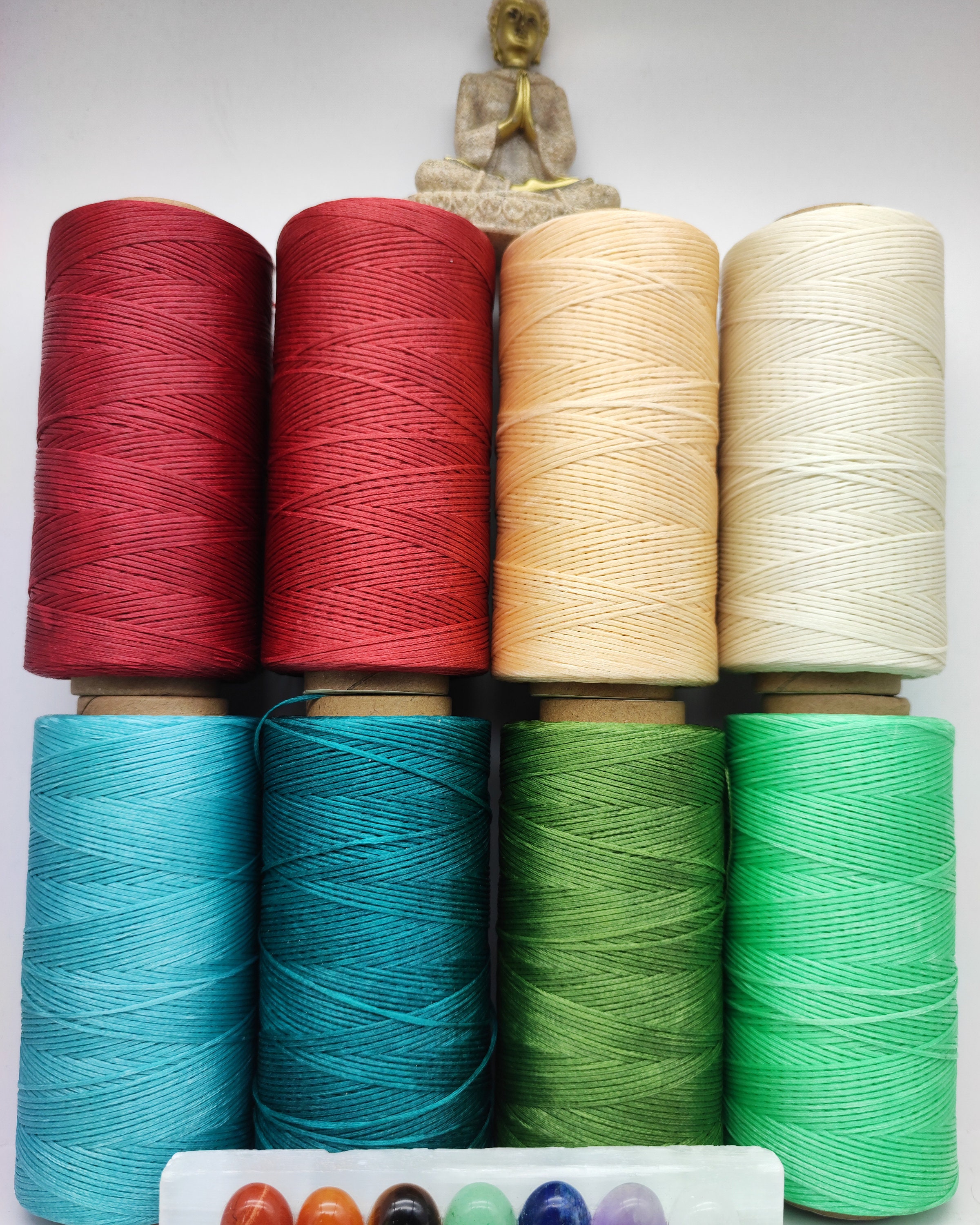 Waxed Wool Thread 10 Meters of 0.8 Mm Waxed Braided Polyester Yarn (2 Listings) Color ...