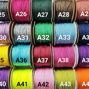 10 Meters 0.6mm Round Braided Nylon Thread 55 Colors, Micro Macrame Cord Jewelry Making Shamballa Beading Thread Color Selection image 6