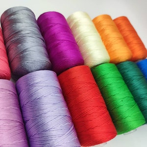 10 meters 1.2-1.5 mm nylon yarn ribbon cord & metallic yarn (54 colors) jewelry making macrame yarn braided knitting yarn crochet yarn crafting
