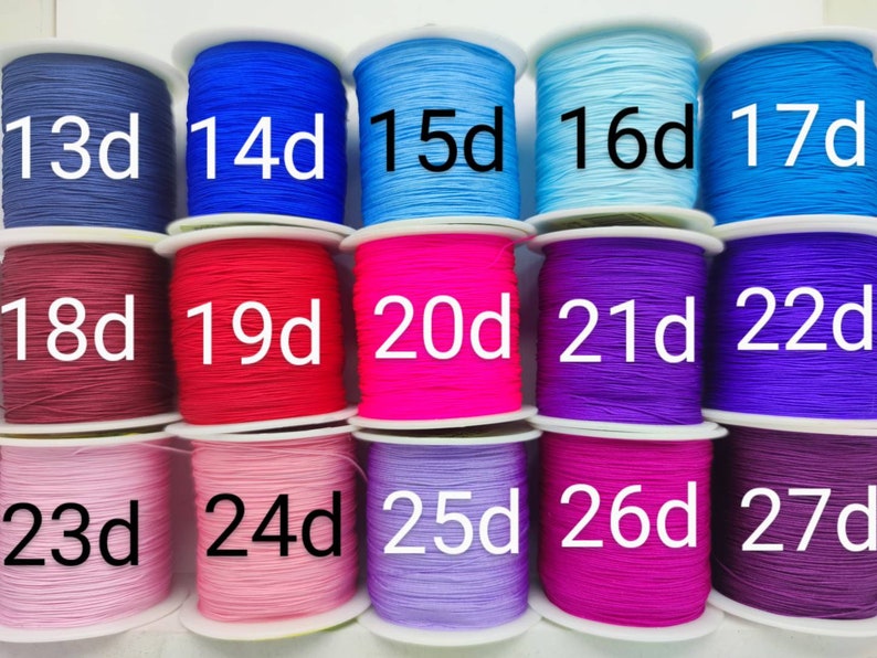 10 meters 0.5 mm nylon yarn 64 colors, micro macrame braided threads knotting jewelry making children's craft ideas pearl thread Miuyki Diy image 7