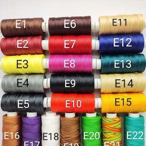 Polyester yarn waxed 0.7 mm 10 m, micro macrame cord, color selection jewelry making craft cord leather thread craft ideas, sewing thread