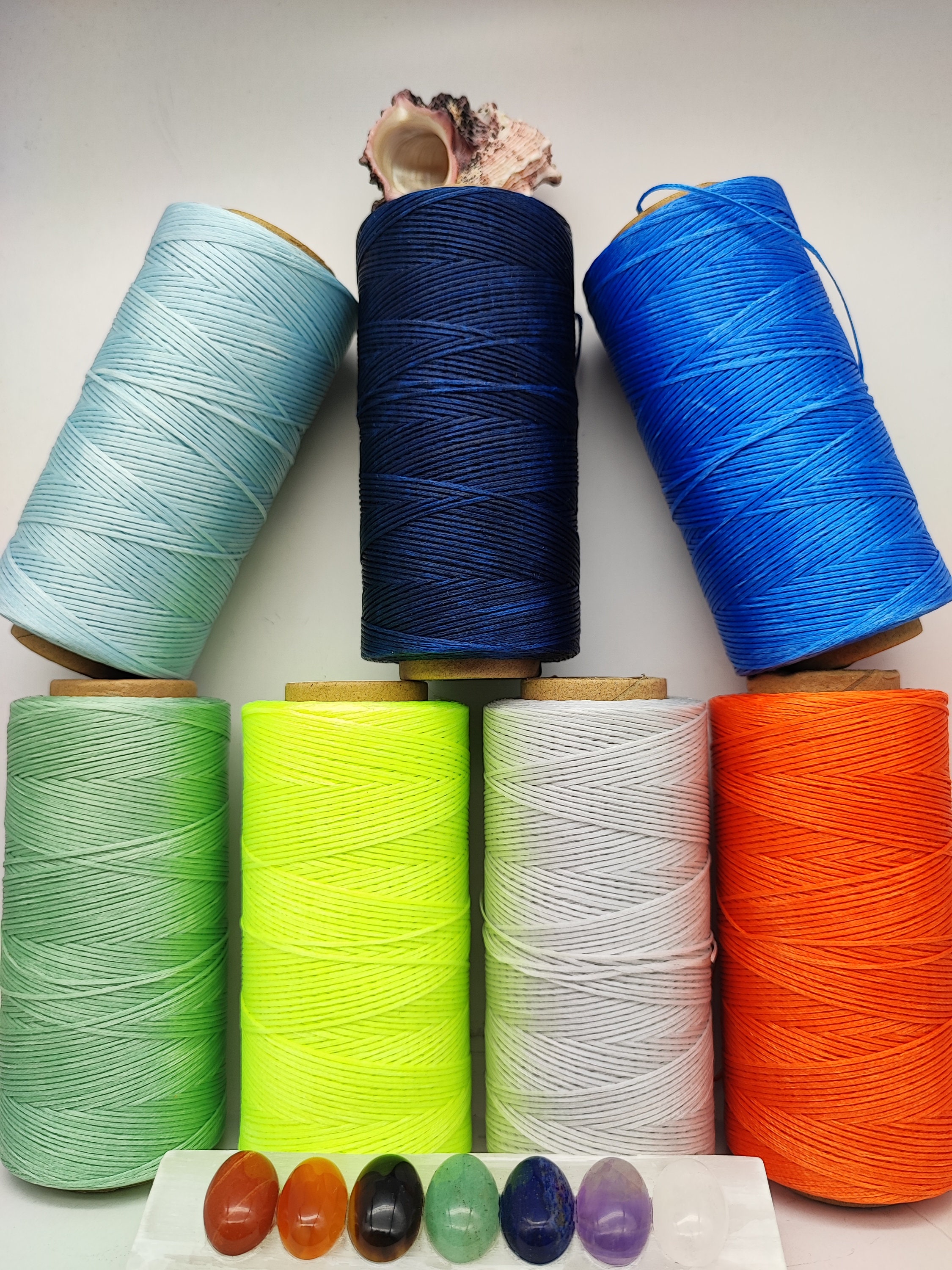 Waxed Wool Thread 10 Meters of 0.8 Mm Waxed Braided Polyester Yarn (2 Listings) Color ...