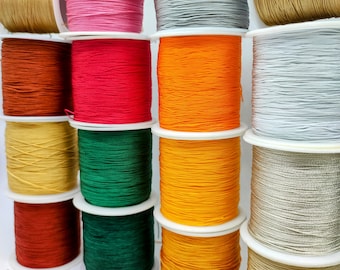 10 meters 0.5 mm nylon yarn 64 colors, micro macrame braided threads knotting jewelry making children's craft ideas pearl thread Miuyki Diy