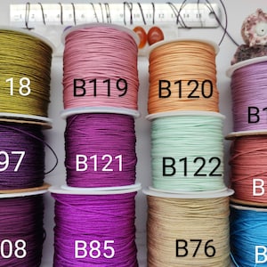 Hilo de nailon de 10 metros y 0,8 mm, 122 colores (3 listados), hilo de seda micro macramé, cordón trenzado, fabricación de joyas, manualidades, abalorios