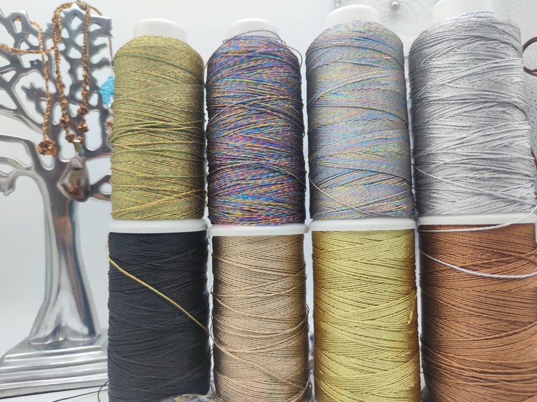 10 Meters of 0.8 Mm Metallized Thread, Micro Macrame, Color Selection ...