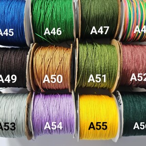10 Meters 0.6mm Round Braided Nylon Thread 55 Colors, Micro Macrame Cord Jewelry Making Shamballa Beading Thread Color Selection image 8
